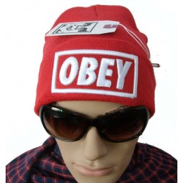Obey Red Beanie JT