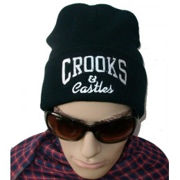 Crooks & Castles Black Beanie JT