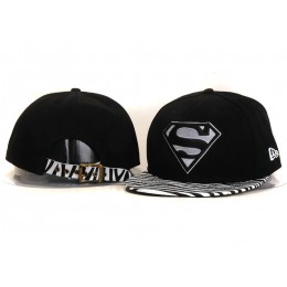 Super Man Black Snapback Hat YS Outlet
