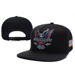 Dipset U.S.A Diplomats Eagle Logo Black Snapback Hat XDF3 0512