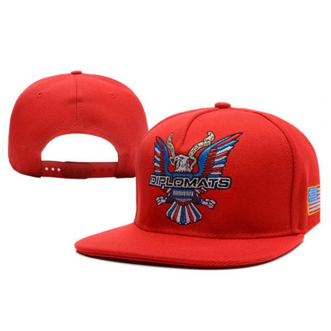 Dipset U.S.A Diplomats Eagle Logo Red Snapback Hat XDF 0512