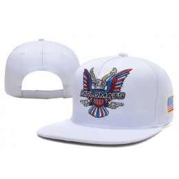 Dipset U.S.A Diplomats Eagle Logo White Snapback Hat XDF 0512