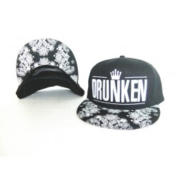 Drunken Black Snapback Hat GF 1 0613