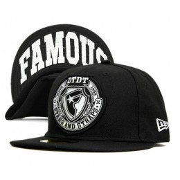 Famous Stars Black Snapback Hat TY