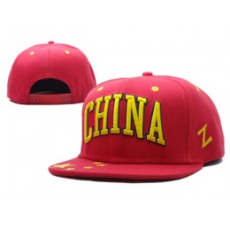 China Red Snapbacks Hat SF
