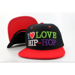 I Love HIP-HOP Black Snapback Hat QH