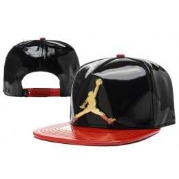 Jordan Leather Black Snapback Hat 1 XDF 0526
