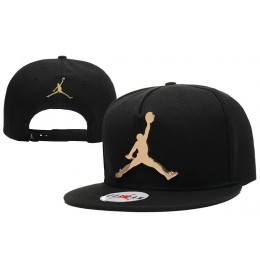 Jordan Metal Logo Black Snapback Hat XDF 0526