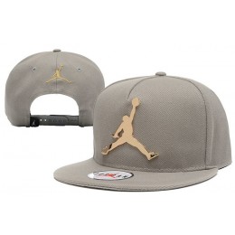 Jordan Metal Logo Grey Snapback Hat 1 XDF 0526