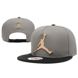 Jordan Metal Logo Grey Snapback Hat XDF 0526