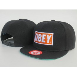Obey Black Snapback Hat LS