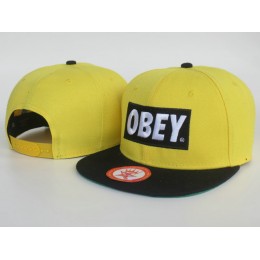 Obey Yellow Snapback Hat LS