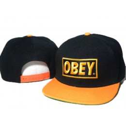 Obey Black Snapback Hat DD