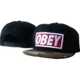 Obey Black Snapback Hat GF 7