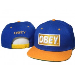 Obey Blue Snapback Hat DD 1