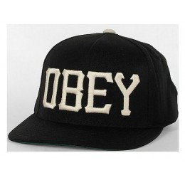 Obey Black Snapback Hat GF 5