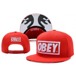 OBEY Red Snapback Hat XDF