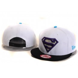 Super Man White Snapback Hat YS