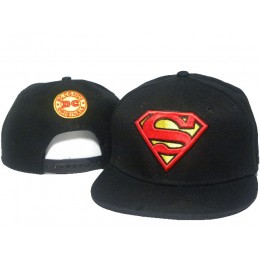 Super Man Black Snapback Hat DD 0512