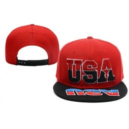 USA Red Snapback Hat XDF 0528