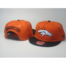 Kids Denver Broncos Orange Snapback Hat LS 0613