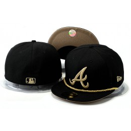 Atlanta Braves Black Fitted Hat YS 0528