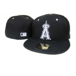 Los Angeles Angels Black Fitted Hat LX 0512