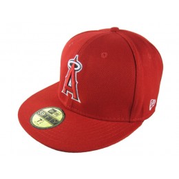 Los Angeles Angels Red Fitted Hat LX 0512