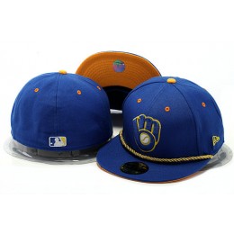 Milwaukee Brewers Blue Fitted Hat YS 0528