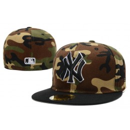 New York Yankees Camo Fitted Hat LX 1 0721