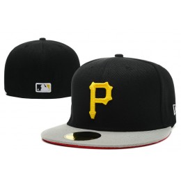 Pittsburgh Pirates Black Fitted Hat LX 0721