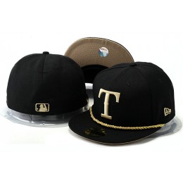 Texas Rangers Black Fitted Hat YS 0528