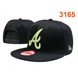 Atlanta Braves Black Snapback Hat PT 0701