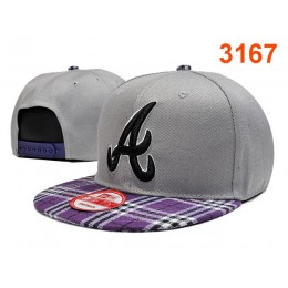 Atlanta Braves Grey Snapback Hat PT 0701