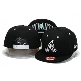 Atlanta Braves Black Snapback Hat YS 0721