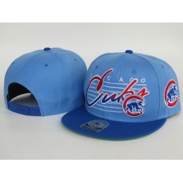 Chicago Cubs Blue Snapback Hat LS