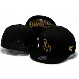 Los Angeles Dodgers Black Snapback Hat YS 0528