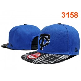 Minnesota Twins Blue Snapback Hat PT 0701