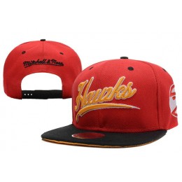 Atlanta Hawks Red Snapback Hat XDF 0526