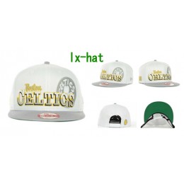 Boston Celtics White Snapback Hat GF