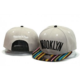 Brooklyn Nets Grey Snapback Hat YS 0613