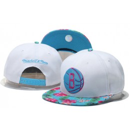Brooklyn Nets Snapback White Hat GS 0620