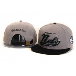 Brooklyn Nets Grey Snapback Hat YS