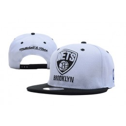 Brooklyn Nets White Snapback Hat XDF