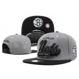 Brooklyn Nets Grey Snapback Hat DF 0512