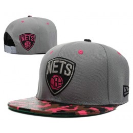 Brooklyn Nets Grey Snapback Hat SD 0512