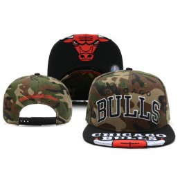 Chicago Bulls Camo Snapback Hat XDF 1