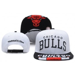 Chicago Bulls White Snapback Hat XDF 1