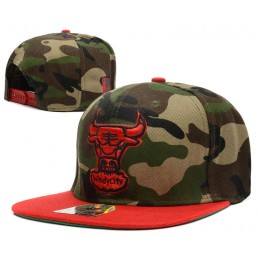 Chicago Bulls Camo Snapback Hat DF