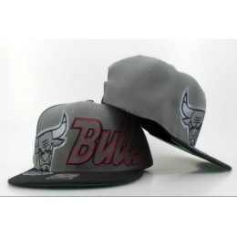 Chicago Bulls Grey Snapback Hat QH 0606